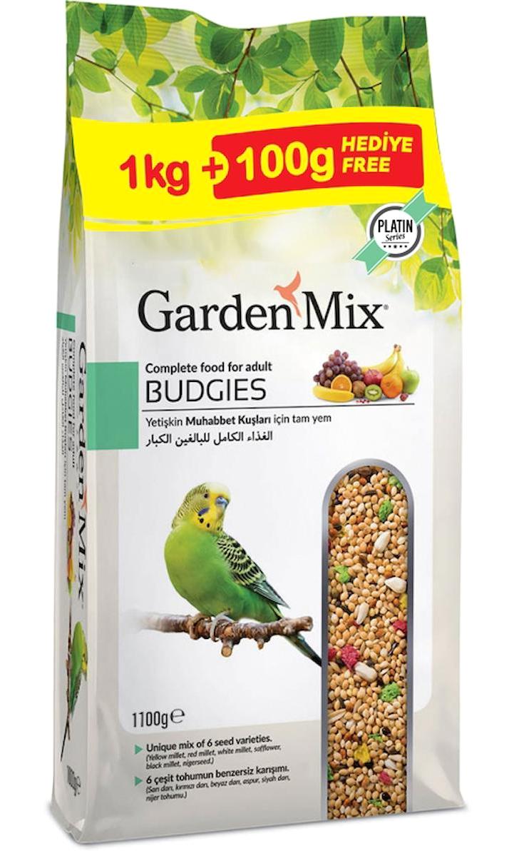 Garden Mix Platin Kabuklu Meyveli Vitaminli Yetişkin Muhabbet Kuşu Yemi 1 kg