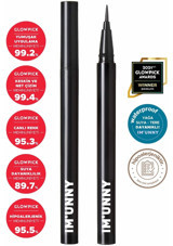 Im Unny Skinny Fit A01 Suya Dayanıklı Mat Siyah Kalıcı İnce Uçlu Likit Eyeliner