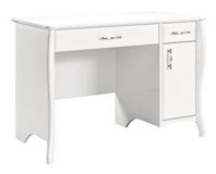 Meltem Prestij Çekmeceli Dolaplı 81x62x119 cm MDF Gövdeli Beyaz Çalışma Masası