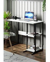 Ceramical MSR2 Kitaplıklı 72x44x90 cm Metal-Suntalam Gövdeli Beyaz-Siyah Çalışma Masası