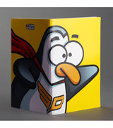 Süper Penguen A5 Çizgisiz Küçük Boy Beyaz Not Defteri