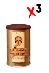 Kurukahveci Mehmet Efendi Sade Orta Kavrulmuş Türk Kahvesi 3x250 gr