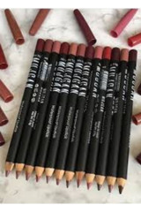 Mujgan 12'li Set Pastel Suya Dayanıklı Mat Dudak Kalemi Çok Renkli