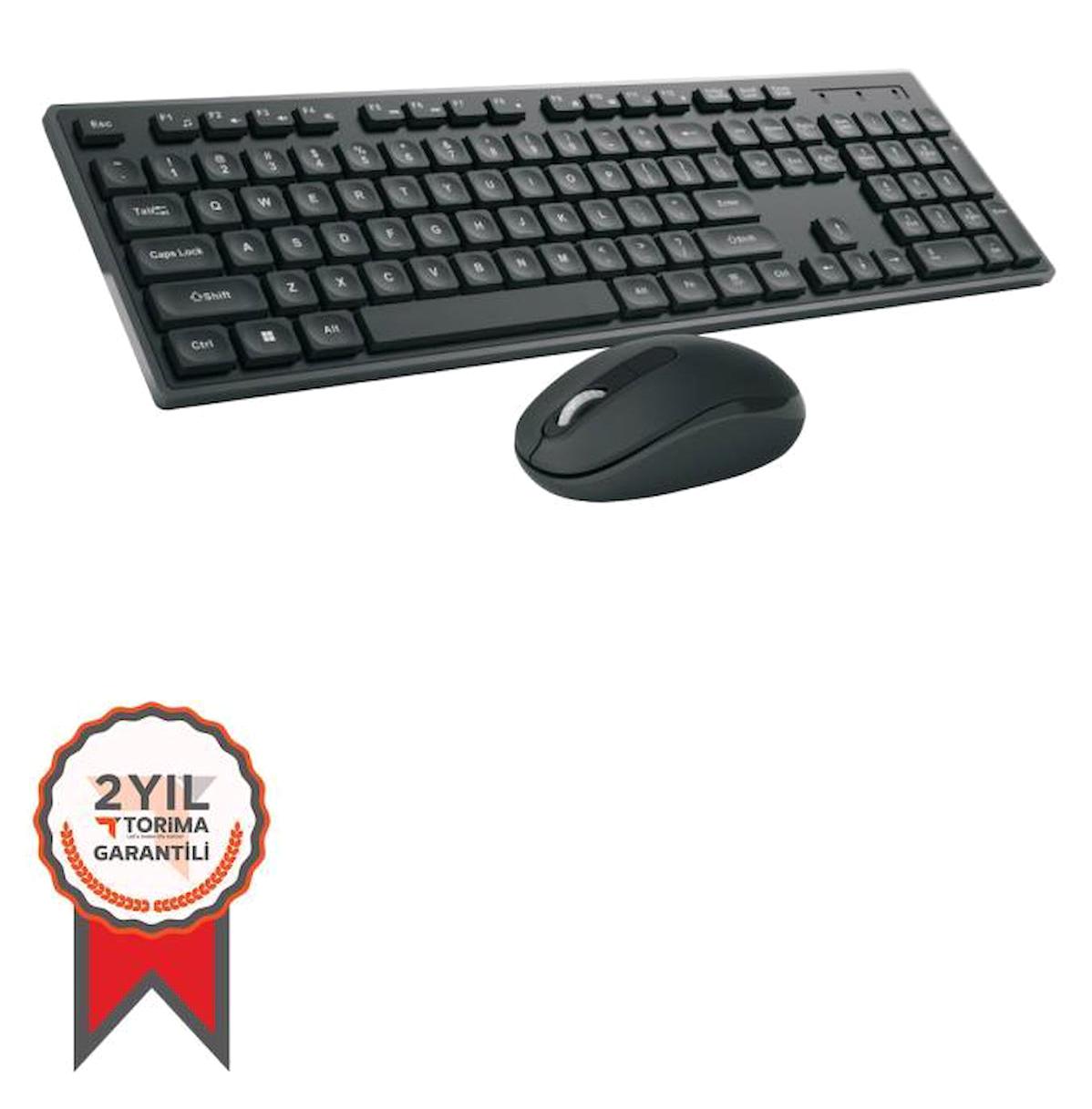 Torima TMK-02 Siyah Kablosuz Klavye Mouse Seti