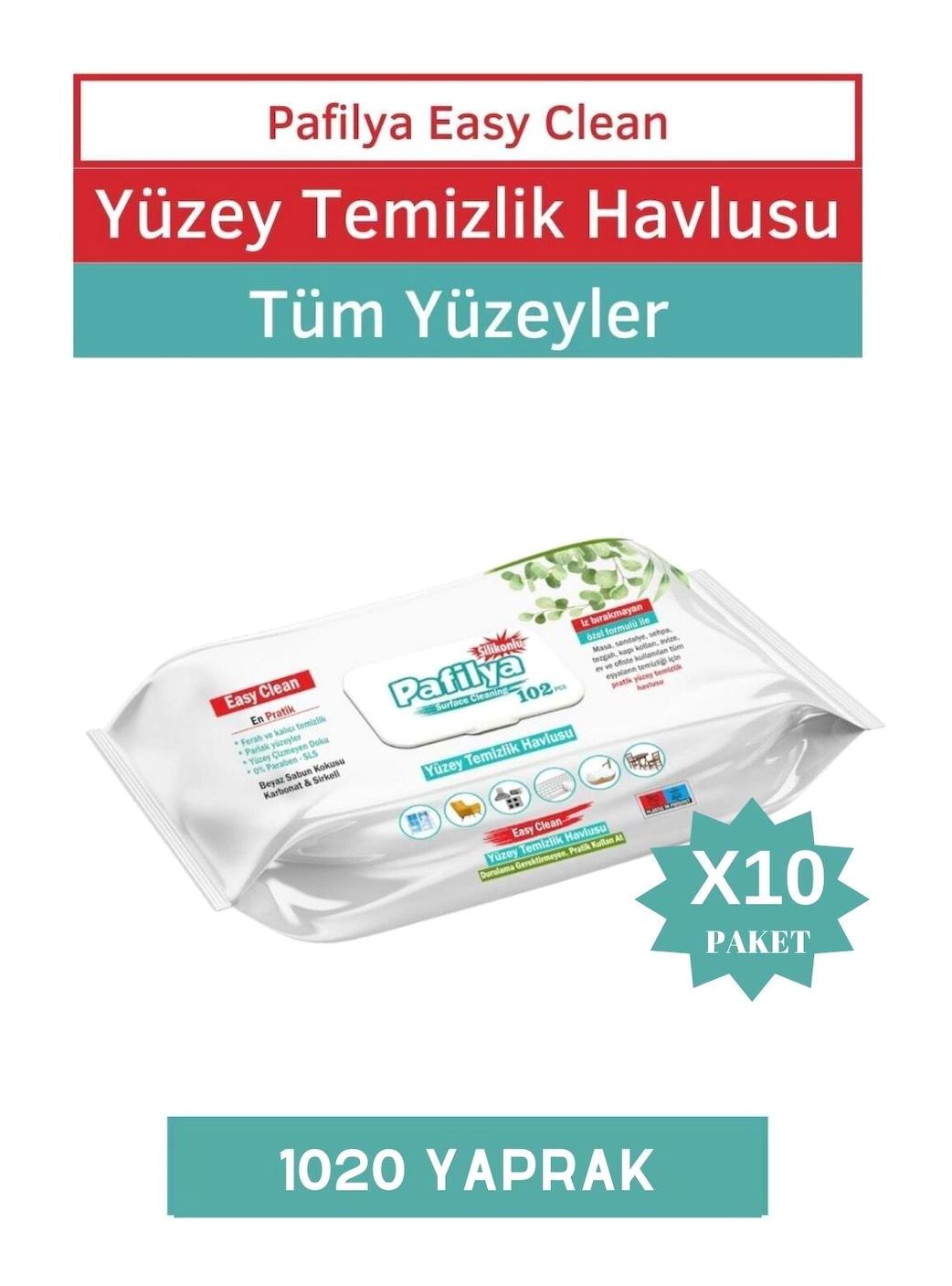 Pafilya Easy Clean 1020 Yaprak 10'lu Islak Mendil
