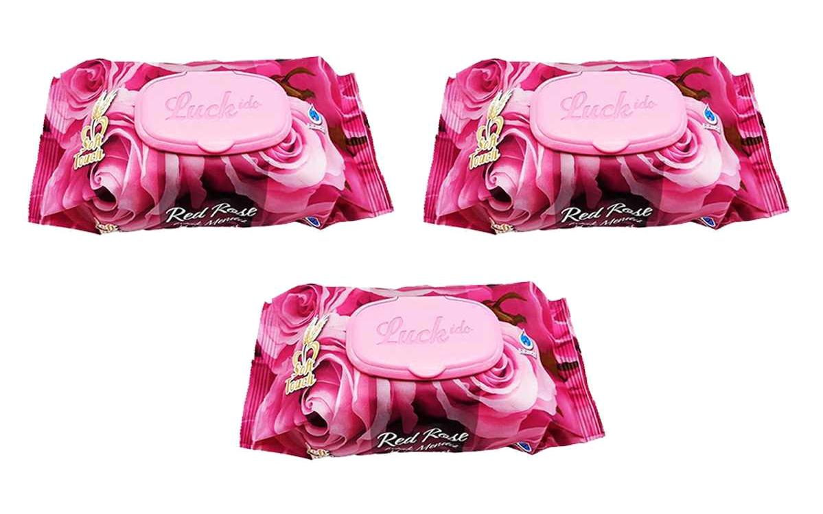 Luckido Red Rose 270 Yaprak 3'lü Islak Mendil