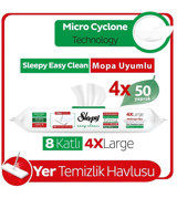 Sleepy Easy Clean 200 Yaprak 4'lü Islak Mendil