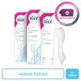 Veet Pure Hassas Ciltler İçin Tüm Vücut Koltuk Altı Bacak Genital Bölge Kadın Tüy Dökücü Krem 2x200 ml