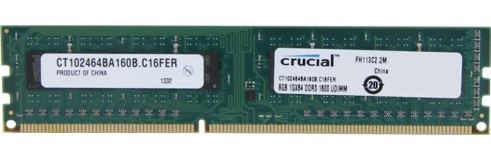 Crucial CT102464BA160B 8 GB DDR3 1x8 1600 MHz Ram