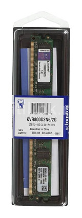 Kingston KVR800D2N6/2G 2 GB DDR2 1x2 800 Mhz Ram