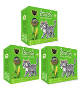 Tonton Mısır Koçanı Topaklanan İnce Taneli Aktif Karbonlu Organik Kedi Kumu 3x8 lt