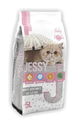 Jessy Bebek Pudrası Kokulu Topaklanan İnce Taneli Bentonit Kedi Kumu 5 lt