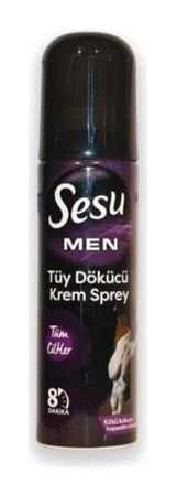 Sesu Tüm Ciltler İçin Tüm Vücut Genital Bölge Erkek Tüy Dökücü Sprey 3x150 ml