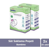 Bambino 2x25'li Süt Saklama Poşet