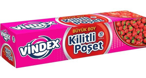 Vindex Büyük Kilitli Buzdolabı Poşeti 10'lu