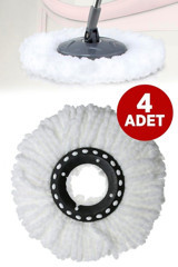 SepetPlus Mikrofiber 4 Adet Paspas Beyaz