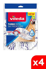 Vileda Turbo 3in1 Extra 4 Adet Paspas Beyaz