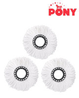 Pony Oto Temizlik Setlerine Uyumlu 3 Adet Mop Beyaz