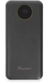 Coverzone YXD-A67 20000 mAh Lightning & Micro USB & Type C Çoklu Bağlantı Kablolu Powerbank Siyah