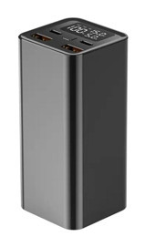 Tonex PD-65W 20000 mAh Hızlı Şarj Dijital Göstergeli USB Type C Çoklu Bağlantı Kablolu Powerbank Siyah