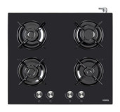 Vestel SO-6114 S Doğalgazlı Cam 4 Gözlü Siyah Set Üstü Ocak