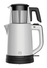 Taç Duo Cam Demlikli 1800 W Çelik Beyaz Çay Makinesi