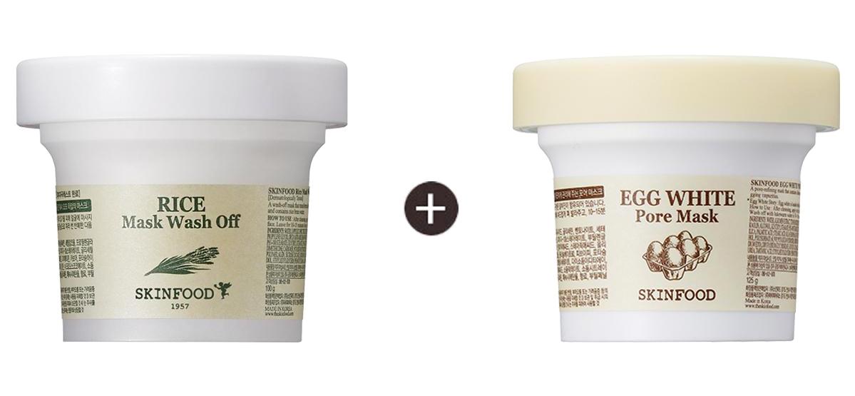 Skinfood Egg White Pore + Rice Nemlendirici Krem Yüz Maskesi