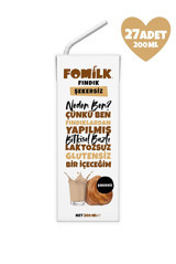 Fomilk Şekersiz Fındık Sütü Laktozsuz 27'li 200 ml