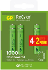 Gp Recyko 1.2 V 950 mAh Alkalin AAA / Kalem Şarjlı 6'lı