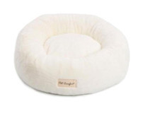 Pet Comfort Hotel Yıkanabilir Tek Fonksiyonlu 50 cm Simit Kedi Yatağı Ekru