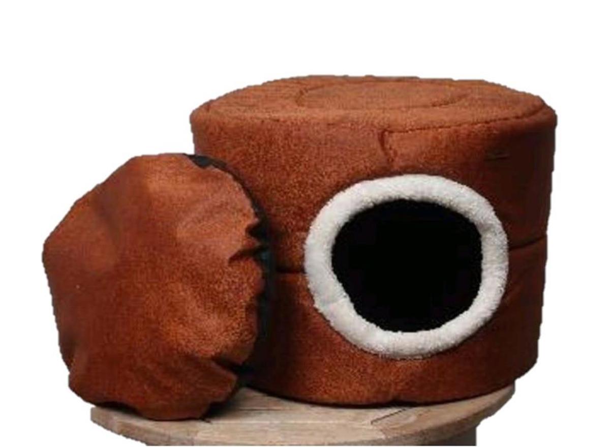 Chester Roll Yıkanabilir Tek Fonksiyonlu 45x40 cm Üstü Kapalı Kedi Yatağı Turuncu