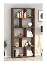 Moonlife London Çok Gözlü 5 Raflı Suntalam 70x160x20 cm Ceviz