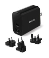 Philips DLP2621T 1 Type C - USB Kablolu 30 W Çoklu Şarj Hızlı Şarj Aleti Siyah