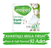 Molped Pure&Soft Organik Antialerjik İnce 46'lı Hijyenik Ped 2 Adet