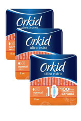 Orkid Ultra Extra Ultra İnce 8'li Hijyenik Ped 3 Adet