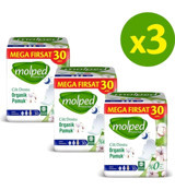 Molped Pure&Soft İnce 30'lu Hijyenik Ped 3 Adet