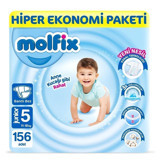 Molfix Ultra Fırsat Paketi Junior 5 Numara Bantlı Bebek Bezi 156'lı