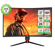 Gamepower 1000R 240 Hz 1 ms 32 inç QHD Kavisli VA Hoparlör VGA HDMI 2560 x 1440 px Oyuncu Monitörü