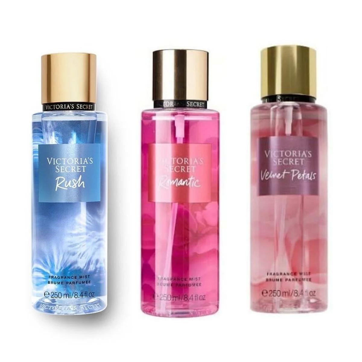 Victoria's Secret Romantic-Rush-Velvet Petals Kadın Vücut Spreyi 3x250 ml