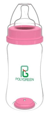 Polygreen 3020 Polipropilen 3+ Ay Pembe Biberon 270 ml