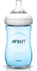 Philips Avent Natural Polipropilen Yavaş Akışlı 0-6 Ay Mavi Biberon 260 ml