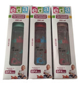 Eda Bebe 640 Polipropilen 6-18 Ay Desenli Çok Renkli Biberon Seti 3x250 ml