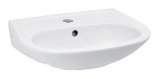 Serel 5440TDS110H Klasik Tekli 35 cm Seramik Tezgah Üstü Asimetrik Lavabo Beyaz