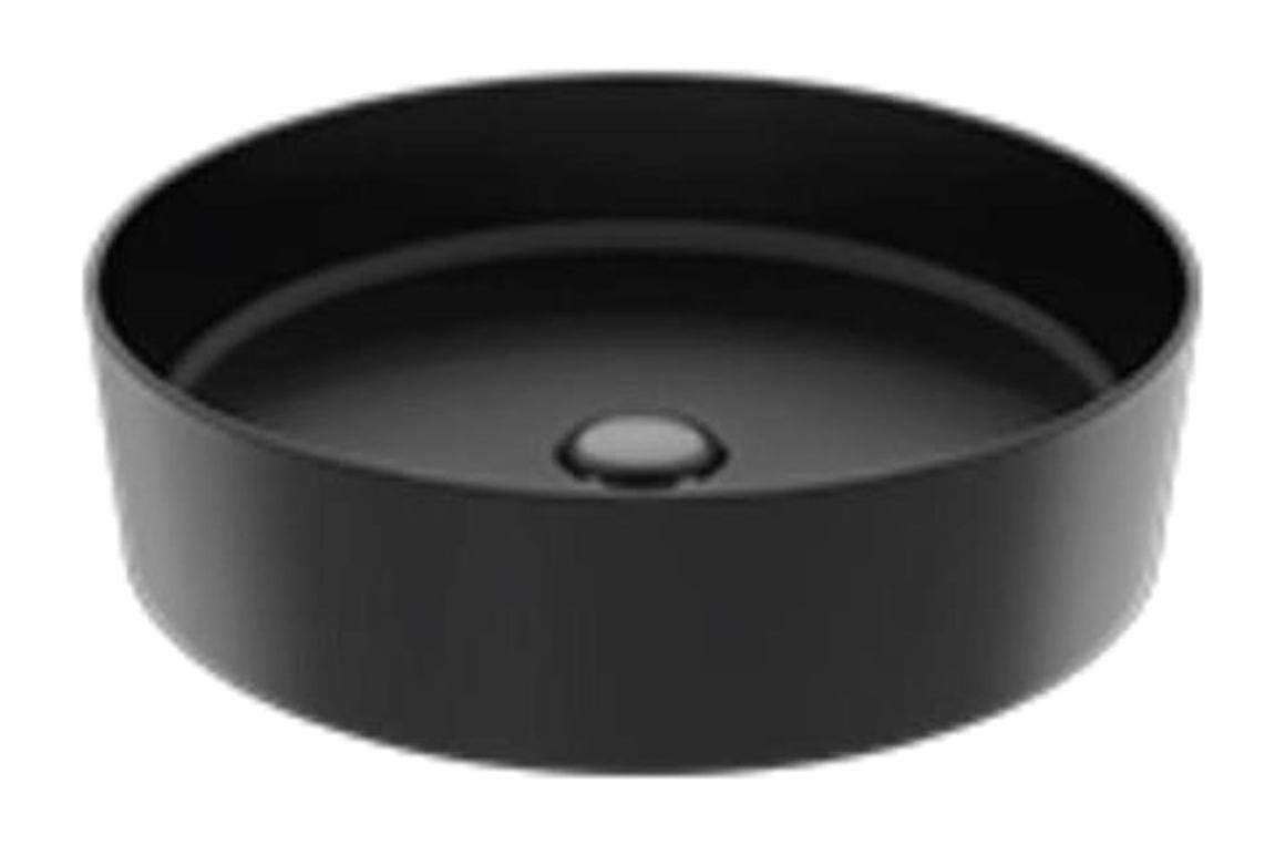 Creavit Loop Country Tekli 45 cm Seramik Tezgah Üstü Kare Lavabo Mat Siyah