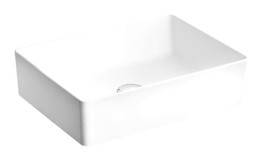 Vitra 7436B003-0016 Klasik Tekli 50 cm Seramik Tezgah Üstü Dikdörtgen Lavabo Beyaz