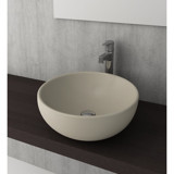 Bocchi Venezia Klasik Tekli 45 cm Seramik Tezgah Üstü Yuvarlak Lavabo Mat Kaşmir