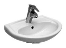 Serel 2741TDS110H Klasik Tekli 35 cm Seramik Tezgah Üstü Asimetrik Lavabo Beyaz