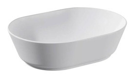 Vitra 7427B003-0016 Klasik Tekli 55 cm Seramik Tezgah Üstü Oval Lavabo Beyaz