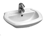 Serel 8701TDS110H Klasik Tekli 40 cm Seramik Tezgah Üstü Asimetrik Lavabo Beyaz