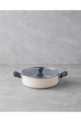 English Home Home Prego CeraWell Cam Kapaklı Seramik 26 cm Karnıyarık Tencere